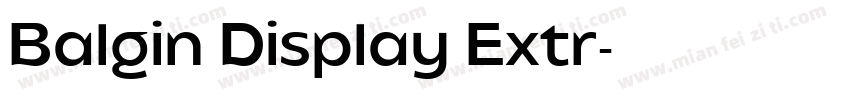 Balgin Display Extr字体转换